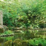Torre sobre el agua en los Jardines de la Condesa dEdla