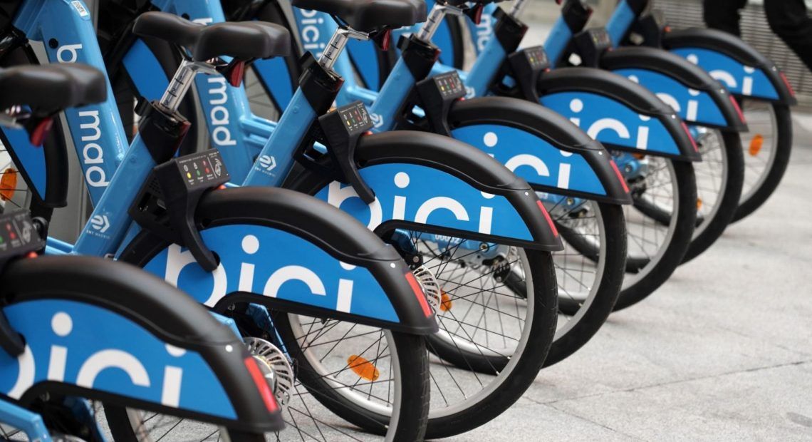Una estación de Bicimad, foto del Ayuntamiento de Madrid