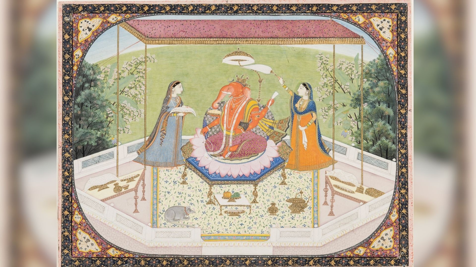 La exposición "India. Pinturas del San Diego Museum of Art" llega a CentroCentro Adoración de Ganesh India, Himachal Pradesh hacia 1835